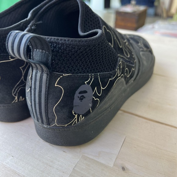 Adidas X Bape 3ST.002 Shoes Mens Size 11.5 Black Camo Skate Sneakers main image 4